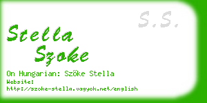 stella szoke business card
