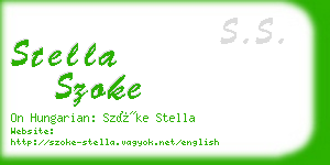 stella szoke business card